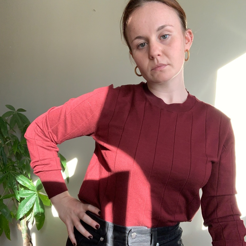 🌞 Silk Rachel Comey Maroon Baylis Pullover NWT